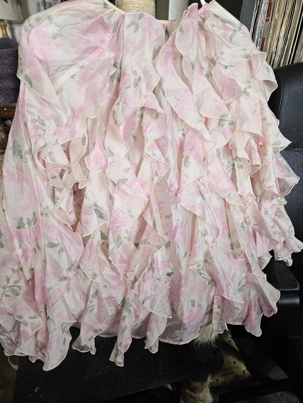 & Other Stories Floral Ruffle Tie-Front Blouse - Picture 4 of 6